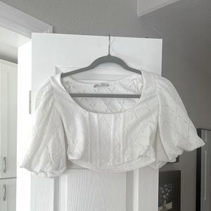 Zara Mixed Crop Knit Top